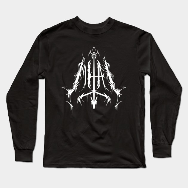 Metal Music, Text Art, Logo Long Sleeve T-Shirt by StabbedHeart